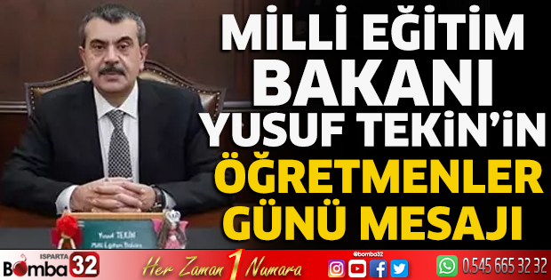Bakan Tekin'den 'Öğretmenler Günü' mesajı