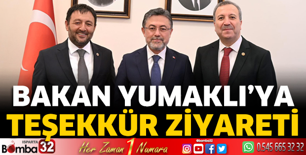 Bakan Yumaklı'ya teşekkür ziyareti