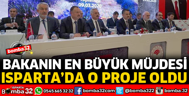 BAKANIN EN BÜYÜK MÜJDESİ O PROJE OLDU