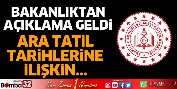 Bakanlıktan açıklama geldi