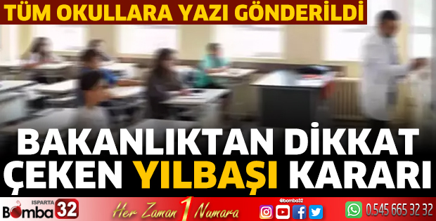 Bakanlıktan dikkat çeken yılbaşı kararı