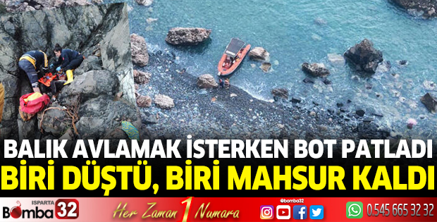 Balık avlamak isterken bot patladı