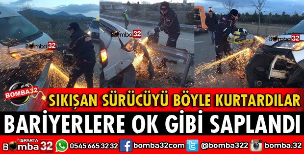 BARİYERLERE OK GİBİ SAPLANDI