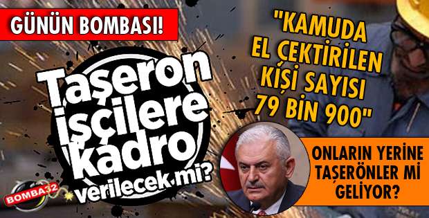BAŞBAKANDAN TAŞERÖN AÇIKLAMASI