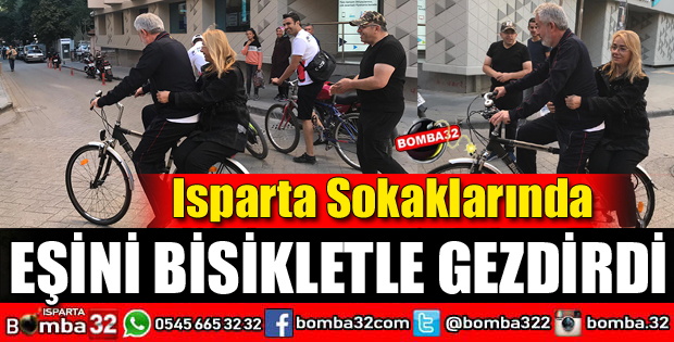 BAŞDEĞİRMEN BU KEZ BİSİKLETLE EŞİNİ GEZDİRDİ