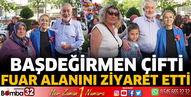 Başdeğirmen çifti fuar alanını ziyaret etti  