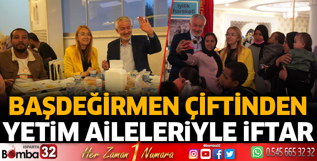 Başdeğirmen çifti yetim ailelerle iftarda buluştu