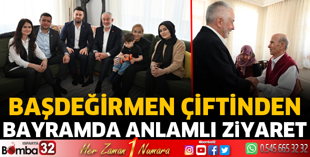 Başdeğirmen çiftinden bayramda anlamlı ziyaret