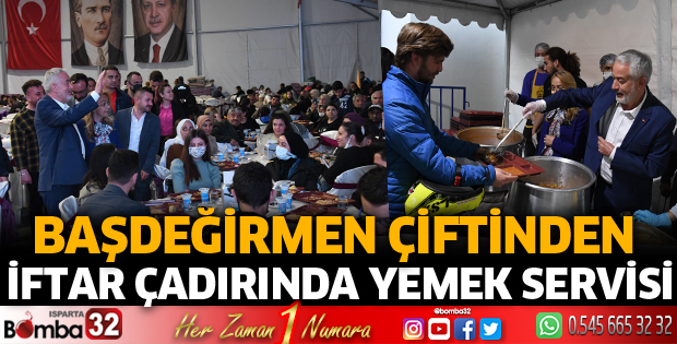 Başdeğirmen çiftinden yemek servisi
