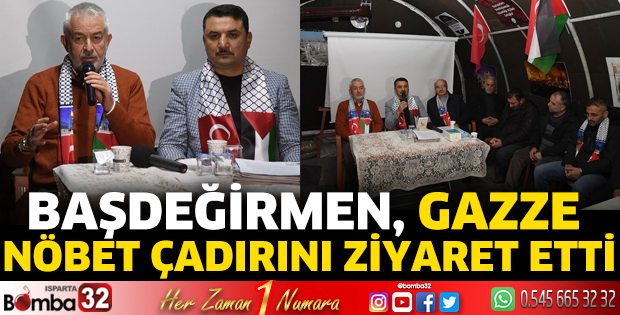 Başdeğirmen Gazze Nöbet Çadırını ziyaret etti