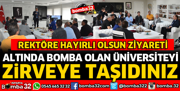 BASIN MENSUPLARINDAN REKTÖRE HAYIRLI OLSUN ZİYARETİ