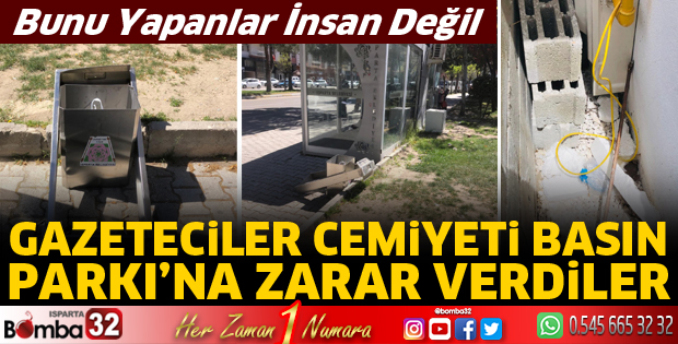 Basın Parkı'na zarar verdiler