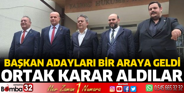 Başkan adayları ortak karar aldı