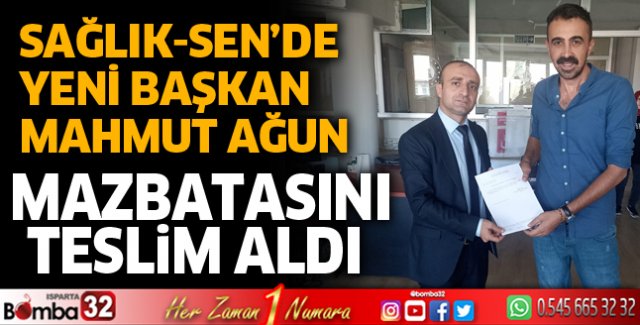 Başkan Ağun mazbatasını aldı