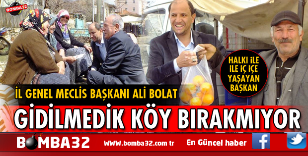 BAŞKAN ALİ  BOLAT KÖYLERİ TEK TEK GEZİYOR