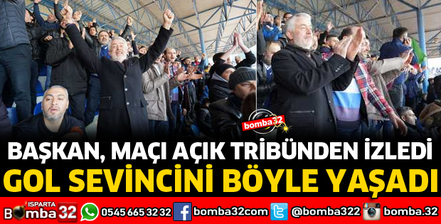 BAŞKAN BAŞDEĞİRMEN MAÇI AÇIK TRİBÜNDEN HALKLA BİRLİKTE İZLEDİ