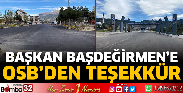 Başkan Başdeğirmen’e OSB’den Teşekkür