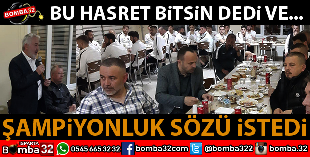 BAŞKAN BAŞDEĞİRMENDEN ISPARTASPORA MORAL YEMEĞİ