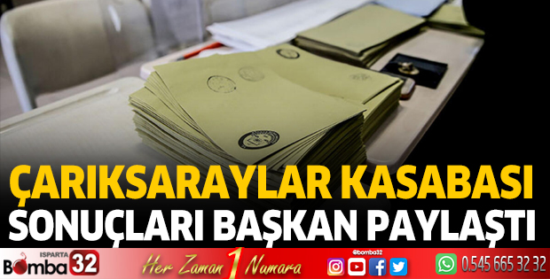 Başkan Bingöl Çarıksaraylar sonucunu paylaştı