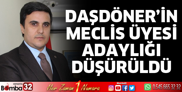 Başkan Daşdöner'in adaylığı düşürüldü