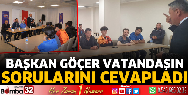 Başkan Göçer vatandaşın sorularını cevapladı