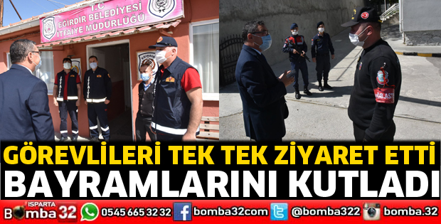 Başkan Gök bayramda görevlileri ziyaret etti