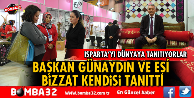 BAŞKAN GÜNAYDIN VE EŞİ FUARDA ZİYARETÇİLERİ AĞIRLADI