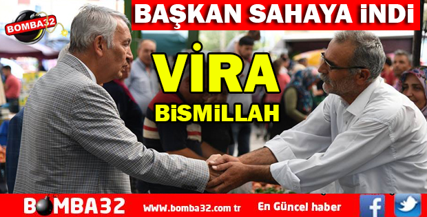 BAŞKAN GÜNAYDIN VE KURMAYLARI SAHAYA İNDİ