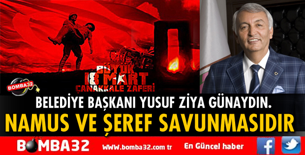 BAŞKAN GÜNAYDIN'DAN ÇANAKKALE ZAFERİ MESAJI