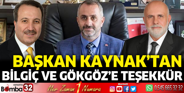 Başkan Kaynak'tan teşekkür