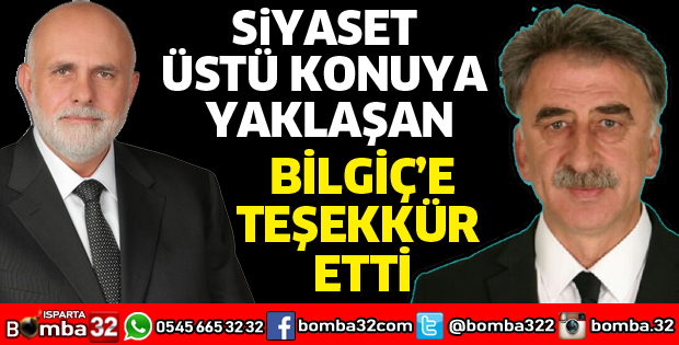 Başkan Kesmen'den Bilgiç'e teşekkür mesajı