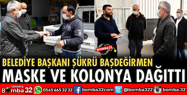 BAŞKAN MASKE VE KOLONYA DAĞITTI