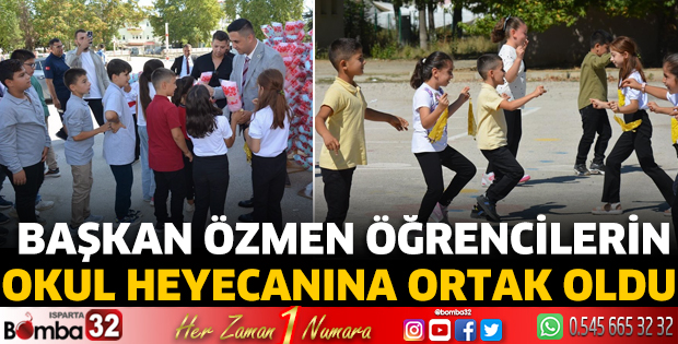 Başkan Özmen çocukların okul heyecanına ortak oldu
