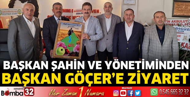 Başkan Şahin ve yönetiminden Başkan Göçer'e ziyaret