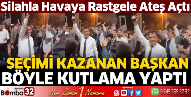 Başkan seçim zaferini havaya ateş açarak kutladı
