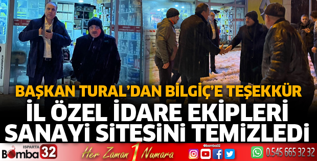 Başkan Tural'dan Bilgiç'e teşekkür