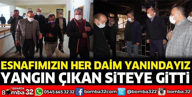 Başkan Tural'dan esnafa geçmiş olsun ziyareti 