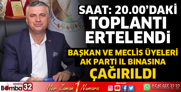 Başkan ve meclis üyeleri partiye çağırıldı