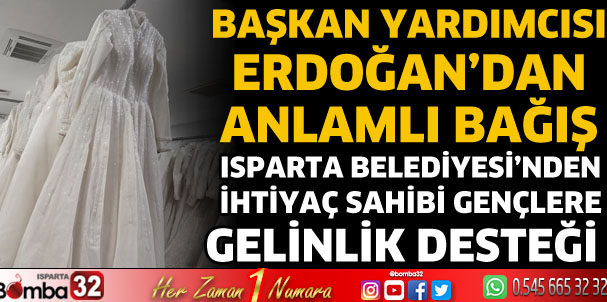Başkan Yardımcısı Erdoğan’dan anlamlı bağış