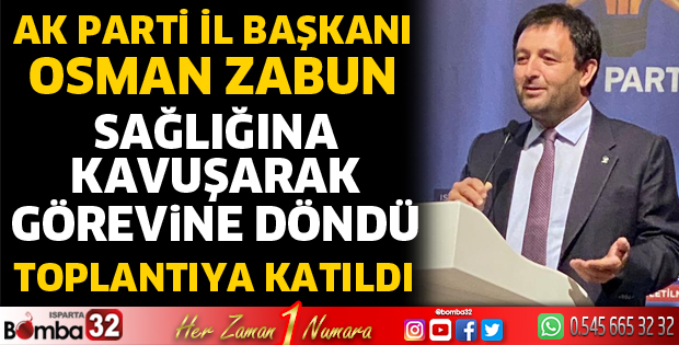 Başkan Zabun görevine geri döndü