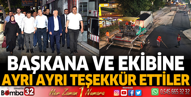 Başkana ve ekibine ayrı ayrı teşekkür ettiler
