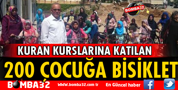 BAŞKANDAN 200 ÇOCUĞA BİSİKLET