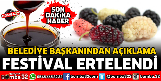 BAŞKANDAN FESTİVAL İPTAL AÇIKLAMASI
