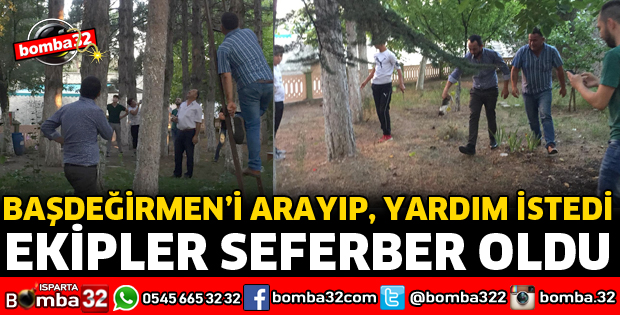 BAŞKANI ARAYIP YARDIM İSTEDİ