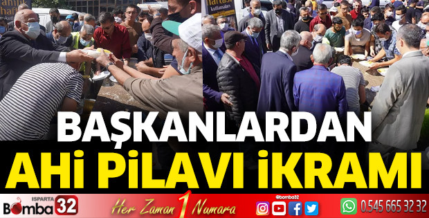 Başkanlardan Ahi pilavı ikramı