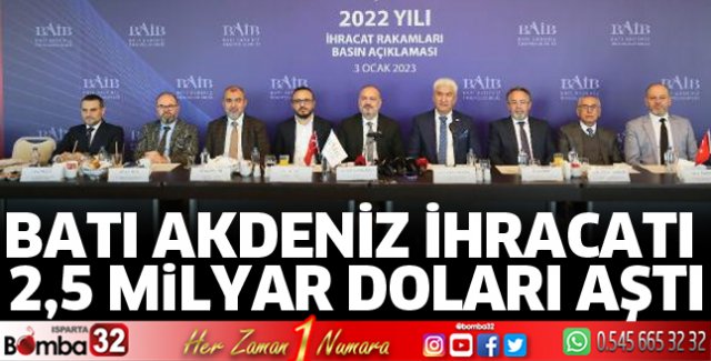 Batı Akdeniz ihracatı 2,5 milyar doları aştı