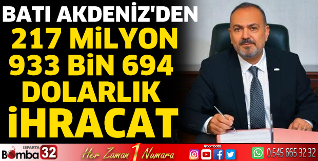 Batı Akdeniz’de ihracat rakamları