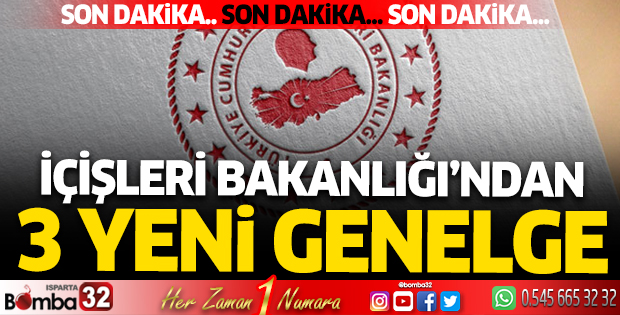 Bayram öncesi, İçişleri'nden 3 yeni genelge