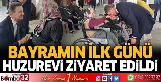 Bayramın ilk günü huzurevi ziyaret edildi