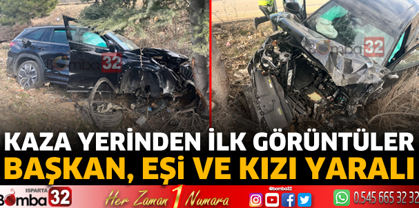 Belediye Başkanı Ali Göçer, eşi ve kızı kazada yaralandı 